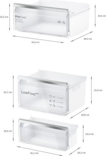 Bosch KGV36VLEAS Ψυγειοκαταψύκτης 308lt Υ186xΠ60xΒ65cm Inox