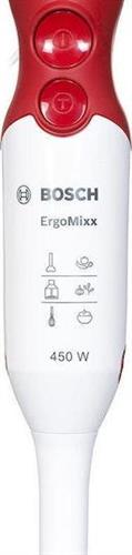 Bosch MSM64010 ErgoMixx Ραβδομπλέντερ με Πλαστική Ράβδο 450W Κόκκινο