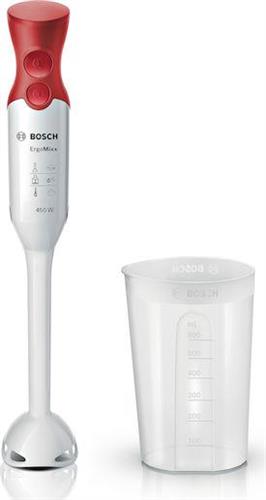 Bosch MSM64010 ErgoMixx Ραβδομπλέντερ με Πλαστική Ράβδο 450W Κόκκινο