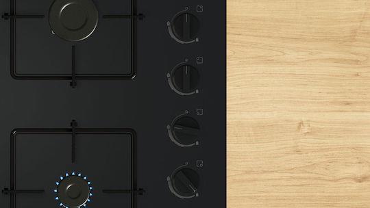 Bosch POP6B6K30 Εστία Αερίου Αυτόνομη Π60cm