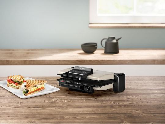 Bosch TCG3302 Τοστιέρα Γκριλιέρα για 4 Τοστ 2000W Ασημί