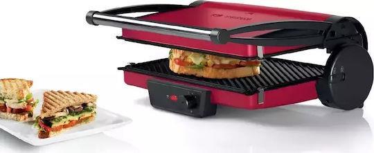 Bosch TCG4104 Τοστιέρα Γκριλιέρα με Αποσπώμενες Πλάκες 2000W Κόκκινη