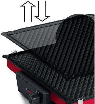 Bosch TCG4104 Τοστιέρα Γκριλιέρα με Αποσπώμενες Πλάκες 2000W Κόκκινη