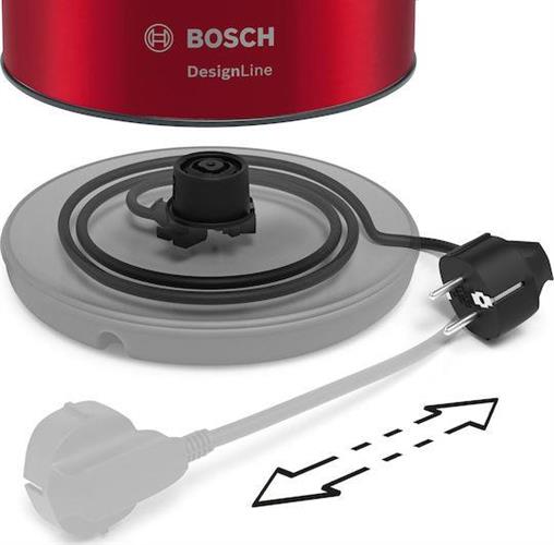Bosch TWK3P424 Βραστήρας 1.7lt 2400W Κόκκινος