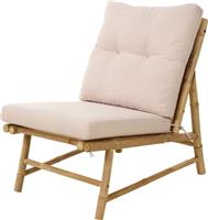 BOX37211 The Netherlands Πολυθρόνα Εξωτερικού Χώρου Ξύλινη Off White με Μαξιλάρι 55x76x76cm VM4000070