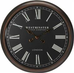 BOX37211 The Netherlands Westminister Αντικέ Ρολόι Τοίχου Πλαστικό Καφέ 76cm KL5000220