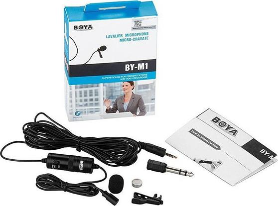 Boya BY-M1 Πυκνωτικό Μικρόφωνο 3.5mm Πέτου για Κάμερα 2.35.70.01.014