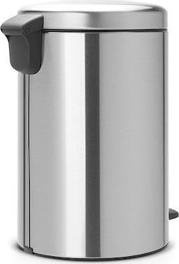 Brabantia New Icon Κάδος Απορριμμάτων Μεταλλικός Chrome Matt με Πεντάλ 20lt 080.1140/21