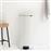 Brabantia New Icon Κάδος Απορριμμάτων από Ανοξείδωτο Ατσάλι Λευκός με Πεντάλ 30lt 080.1117/85