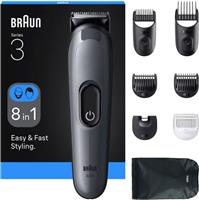 Braun AIO3540 Series 3 Σετ Κουρευτικής Μηχανής Γκρι