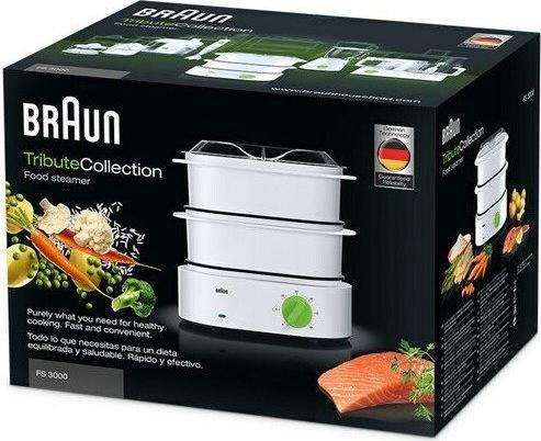 Braun FS3000WH Tribute Collection Ατμομάγειρας με 2 Επίπεδα Μαγειρέματος 6.2lt