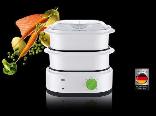 Braun FS3000WH Tribute Collection Ατμομάγειρας με 2 Επίπεδα Μαγειρέματος 6.2lt