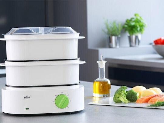 Braun FS3000WH Tribute Collection Ατμομάγειρας με 2 Επίπεδα Μαγειρέματος 6.2lt