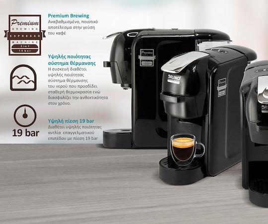 Bruno BRN-0124 Καφετιέρα 3 σε 1 για Κάψουλες Nespresso Original & Dolce Gusto Μαύρη