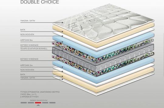 BS Strom Double Choice Μονό Στρώμα 90x190x28cm με Ελατήρια 100.00.1211