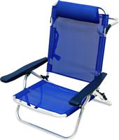 Campus Καρέκλα Παραλίας Μεταλλική Μπλε 61x55x24-73 cm