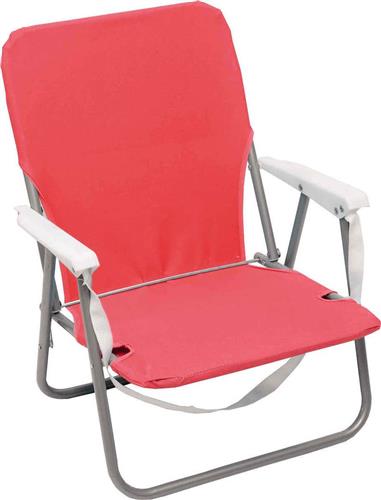 Campus Καρέκλα Παραλίας Μεταλλική Κόκκινη 45x52x25-66cm