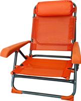 Campus Καρέκλα Παραλίας Μεταλλική Πορτοκαλί 61x55x24-73cm