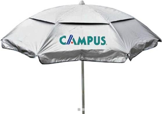 Campus Σπαστή Ομπρέλα Θαλάσσης Διαμέτρου 2m με UV Προστασία Silver/Lime 371-0919-3