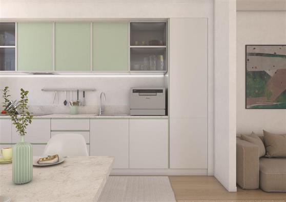 Candy CP 6E51LS Πλυντήριο Πιάτων Πάγκου για 6 Σερβίτσια Π55cm Moonlight Silver