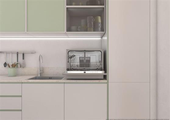 Candy CP 6E51LS Πλυντήριο Πιάτων Πάγκου για 6 Σερβίτσια Π55cm Moonlight Silver