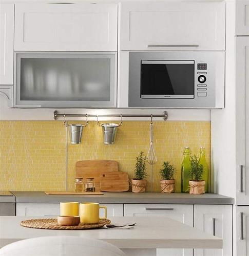 Cecotec CEC-01382 Grandheat 2090 Steel Εντοιχιζόμενος Φούρνος Μικροκυμάτων με Grill 20lt Π59.5xΒ34.3xΥ39cm Inox