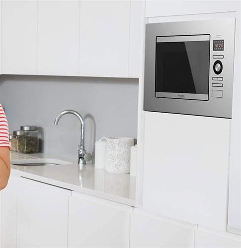 Cecotec CEC-01382 Grandheat 2090 Steel Εντοιχιζόμενος Φούρνος Μικροκυμάτων με Grill 20lt Π59.5xΒ34.3xΥ39cm Inox