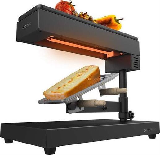 Cecotec CEC-03081 Cheese 6000 Black Επιτραπέζια Ηλεκτρική Ψησταριά Raclette 600W με Ρυθμιζόμενο Θερμοστάστη