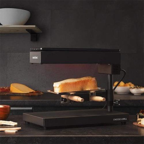 Cecotec CEC-03081 Cheese 6000 Black Επιτραπέζια Ηλεκτρική Ψησταριά Raclette 600W με Ρυθμιζόμενο Θερμοστάστη