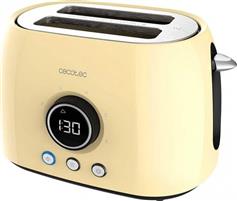 Cecotec CEC-03107 ClassicToast 8000 Double Φρυγανιέρα 2 Θέσεων 800W Κίτρινη