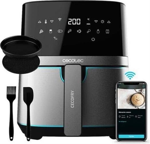 Cecotec CEC-03320 Cecofry 5500 Connected Pack Φριτέζα Αέρος με Αποσπώμενο Κάδο 5.5lt Ασημί
