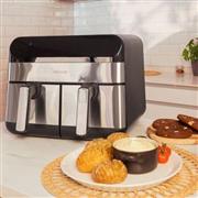 Cecotec CEC-03489 Cecofry Advance 9000 Φριτέζα Αέρος με Διπλό Αποσπώμενο Κάδο 9lt Ασημί