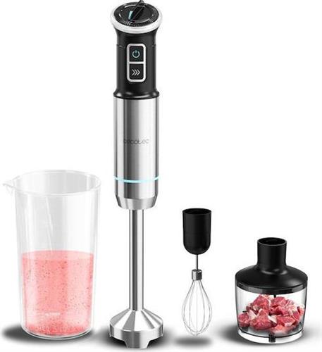 Cecotec CEC-03912 Power Neutron 1100MAX Cream&Crush Ραβδομπλέντερ με Ανοξείδωτη Ράβδο 1100W Ασημί