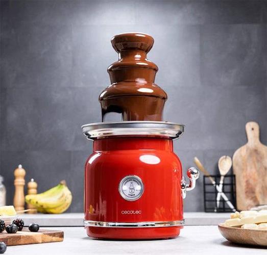 Cecotec CEC-08020 Fun Chocolicious Συντριβάνι Σοκολάτας με 3 Επίπεδα 500gr Κόκκινο
