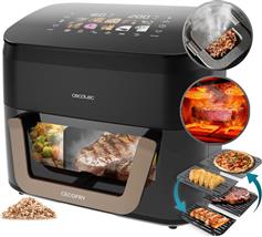 Cecotec CEC-A90-101138 Cecofry&Grill Smokin' 11000 Plus Φριτέζα Αέρος με Διπλό Αποσπώμενο Κάδο 11lt Μαύρη
