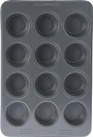 Click Φόρμα Ζαχαροπλαστικής για Cupcakes/Muffins από Αλουμίνιο 12 Θέσεων 37x25x3cm Γκρι 6-60-560-0178