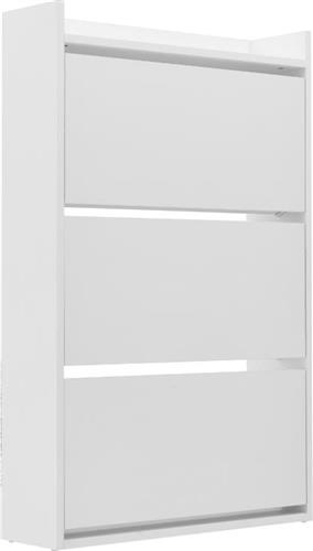 Click Ξύλινη Παπουτσοθήκη με 3 Ράφια Λευκή 74x22x117cm 6-50-184-0008