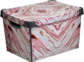 Click Πλαστικό Κουτί Αποθήκευσης με Καπάκι Ροζ 38x27x23cm 6-70-886-0011