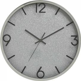 Click Ρολόι Τοίχου Πλαστικό Ασημί 30cm 6-20-284-0016