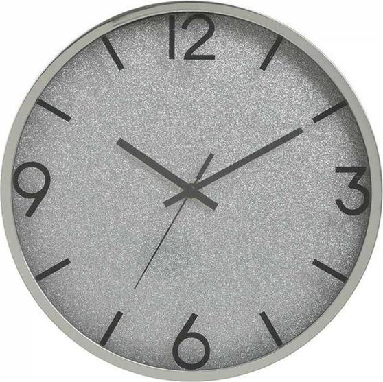 Click Ρολόι Τοίχου Πλαστικό Ασημί 30cm 6-20-284-0016