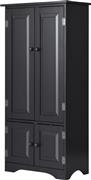 Costway Μπουφές από Ξύλο & Μέταλλο Μαύρος 59x32x123cm JZ10009BK