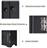 Costway Μπουφές από Ξύλο & Μέταλλο Μαύρος 59x32x123cm JZ10009BK