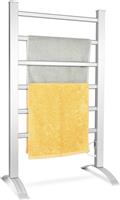 Costway ES10384DE Ηλεκτρική Πετσετοκρεμάστρα 100W 90x53cm Ασημί
