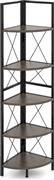 Costway Γωνιακή Ραφιέρα Δαπέδου Καφέ 35.5x35.5x159.5cm JV12001OA
