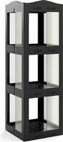 Costway Γωνιακή Βιβλιοθήκη Μαύρη 36.5x36x108cm CB11096BK