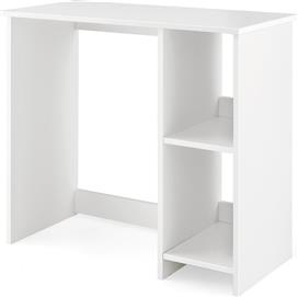 Costway Γραφείο Ξύλινο Λευκό 80x40x74cm CB10516WH