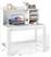 Costway Γραφείο Ξύλινο Λευκό με USB θύρες 108x60x125cm CB10973DE-WH