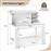 Costway Γραφείο Ξύλινο Λευκό με USB θύρες 108x60x125cm CB10973DE-WH