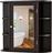 Costway Καθρέπτης Μπάνιου από MDF με Ράφι & Ντουλάπι 66x16.7cm Καφέ JV10446BN