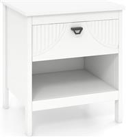 Costway Κομοδίνο Ξύλινο Μπεζ 45x40x50cm JV11403WH